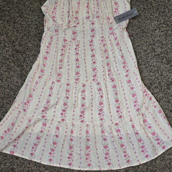 NWT Derek Heart Floral Sundress – Size M – Cottagecore Pink Tiered Dress - Picture 7 of 7